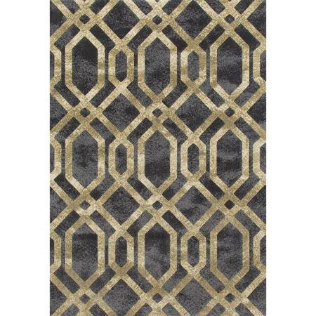 ART CARPET 5 X 8 Ft. Bastille Collection Fretwork Border Woven Area Rug, Gray 841864108510